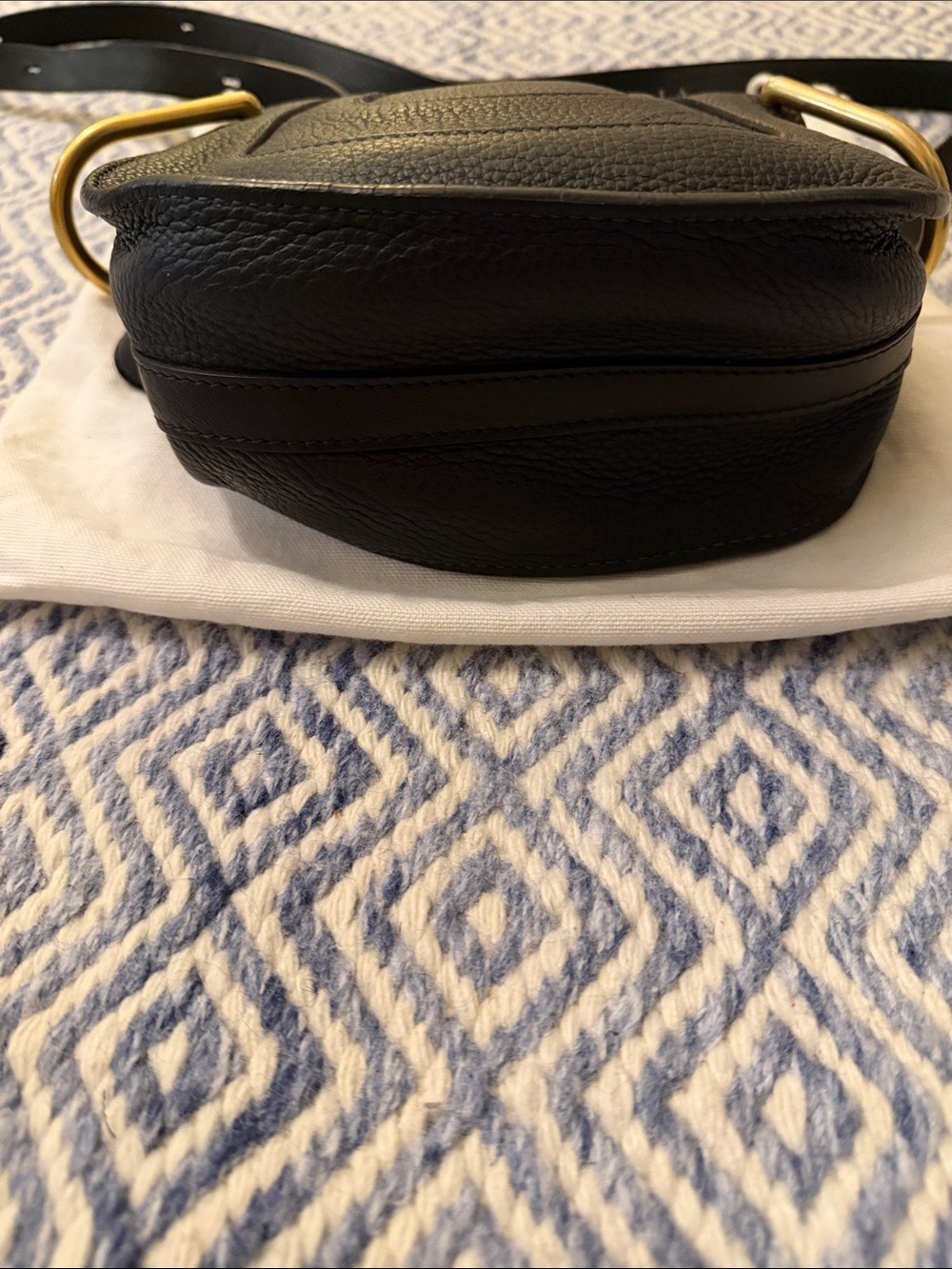Chloé Black Pebbled Leather Hayley Mini Crossbody with Gold-Tone Hardware - Picture 4 of 10